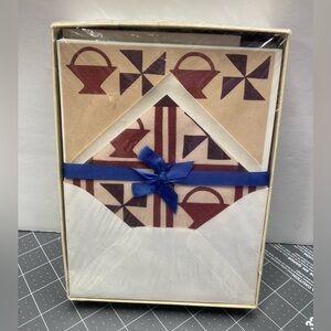 Vintage Country Quilts Stationery Set. Never Used!! 40 papers, 20 Envelopes.